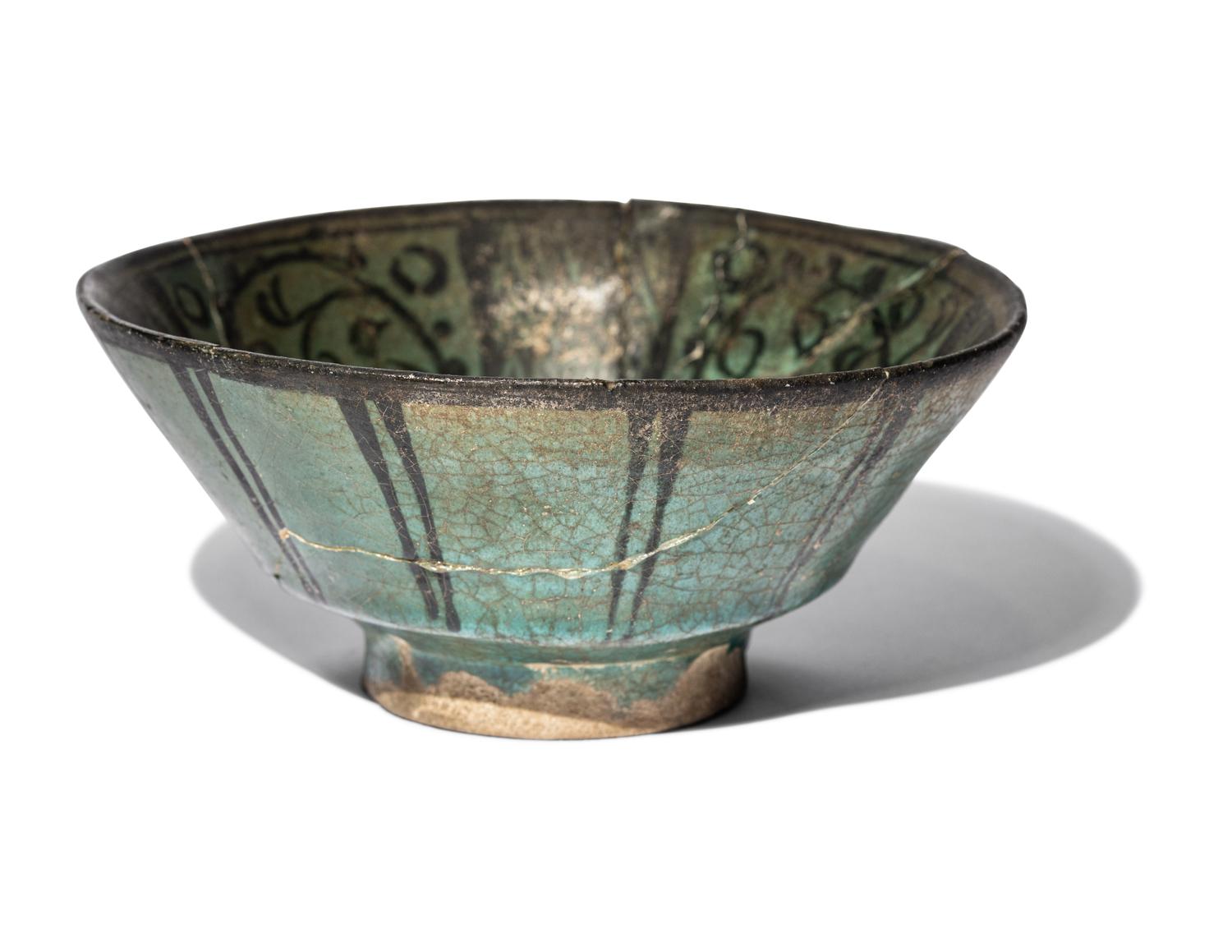Two Seljuk Turquoise-Glazed Bowls
