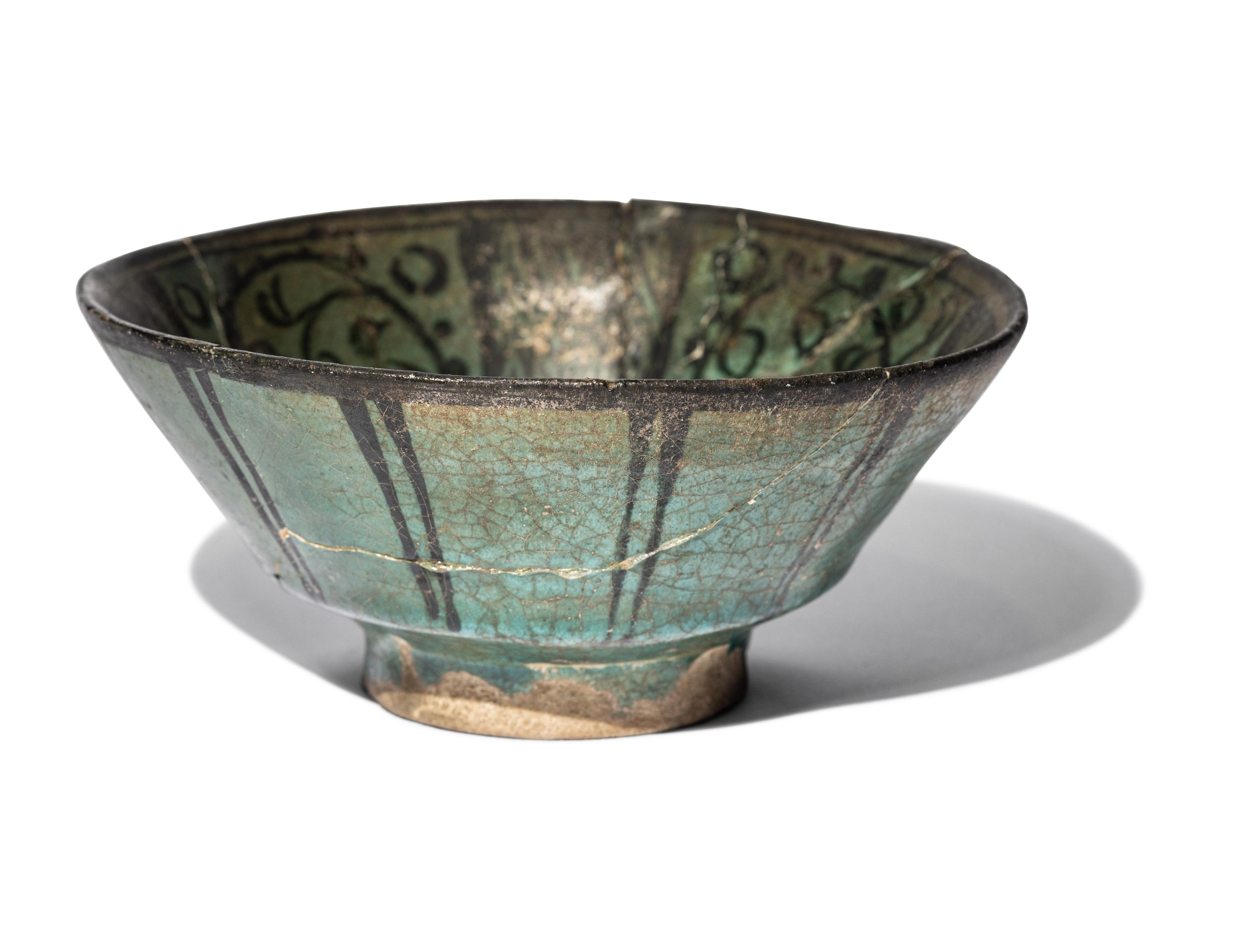 Two Seljuk Turquoise-Glazed Bowls