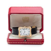 CARTIER, 18K YELLOW GOLD BAMBOO 'COUSSIN' WATCH