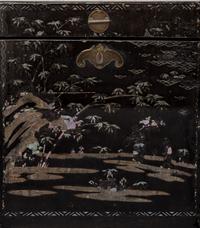 Two Korean Black Lacquer and Abalone-Inlaid Boxes