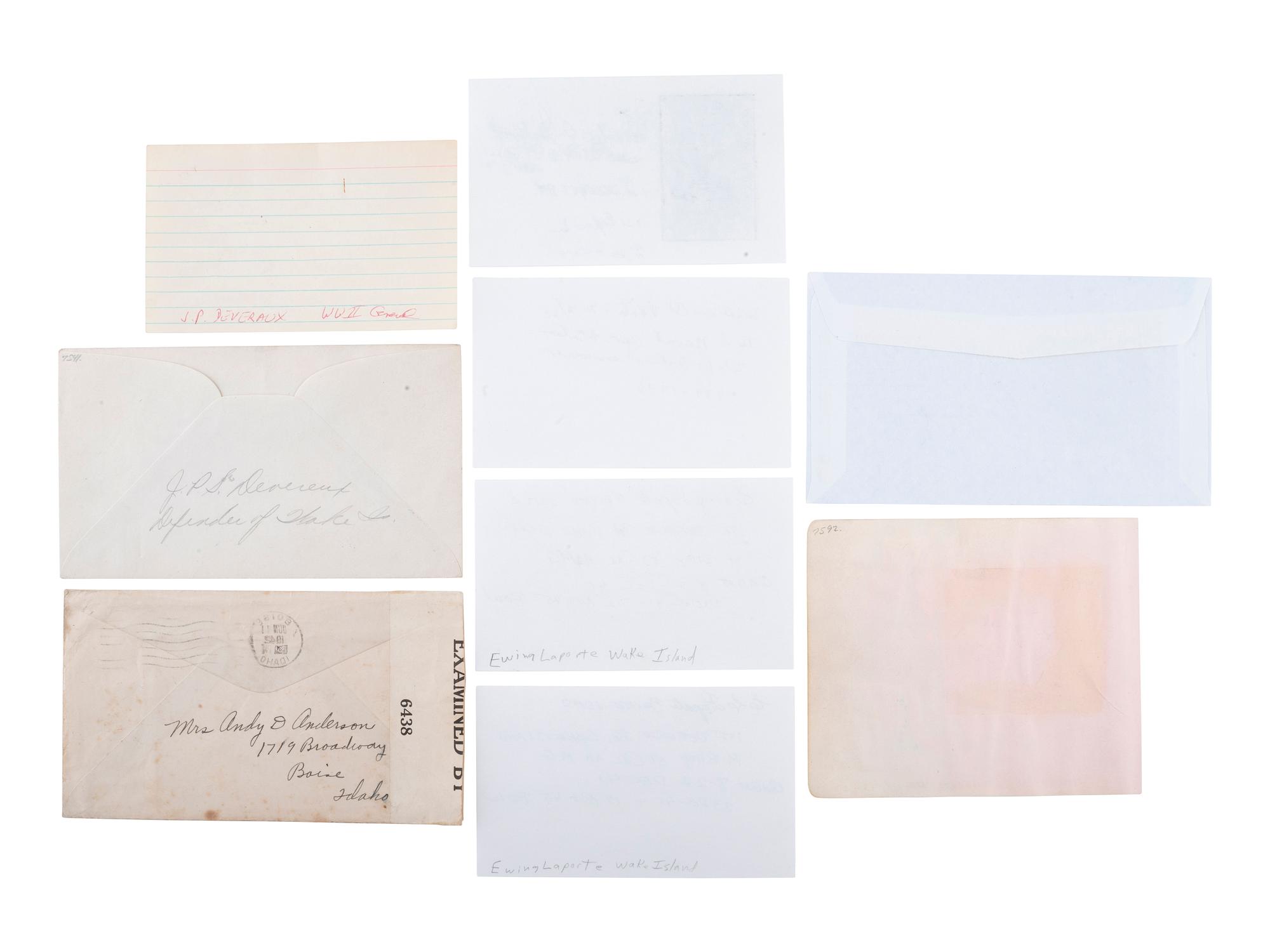 [WWII - WAKE ISLAND]. Signatures of 18 defenders of Wake Island, incl. General Devereaux.