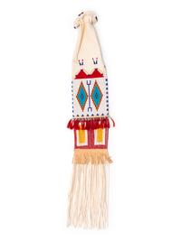 Beaded and Quilled Tobacco Bag