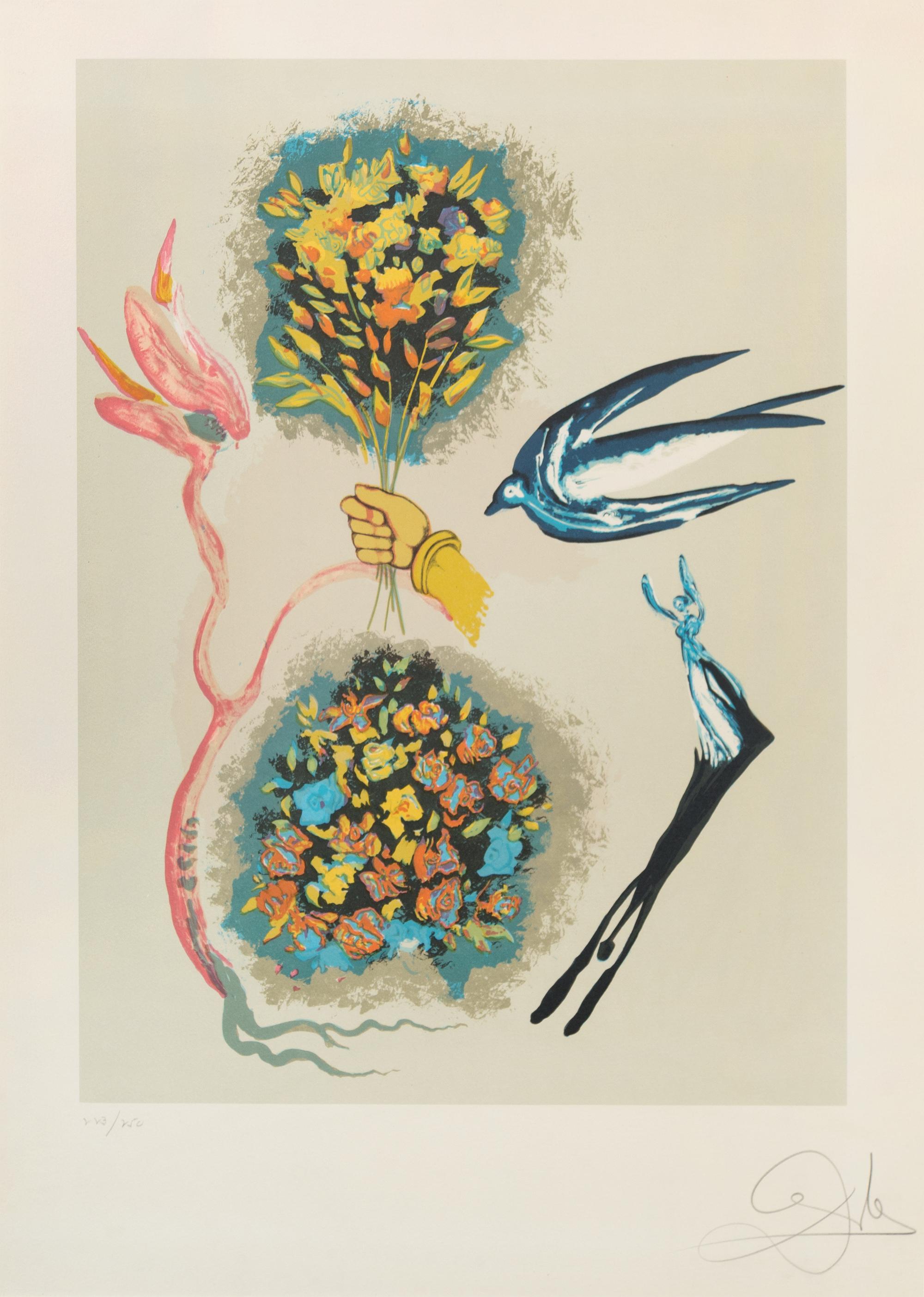 Salvador Dali, (Spanish, 1904-1989), Apparition of the Rose (from Magic Butterfly & the Dream)