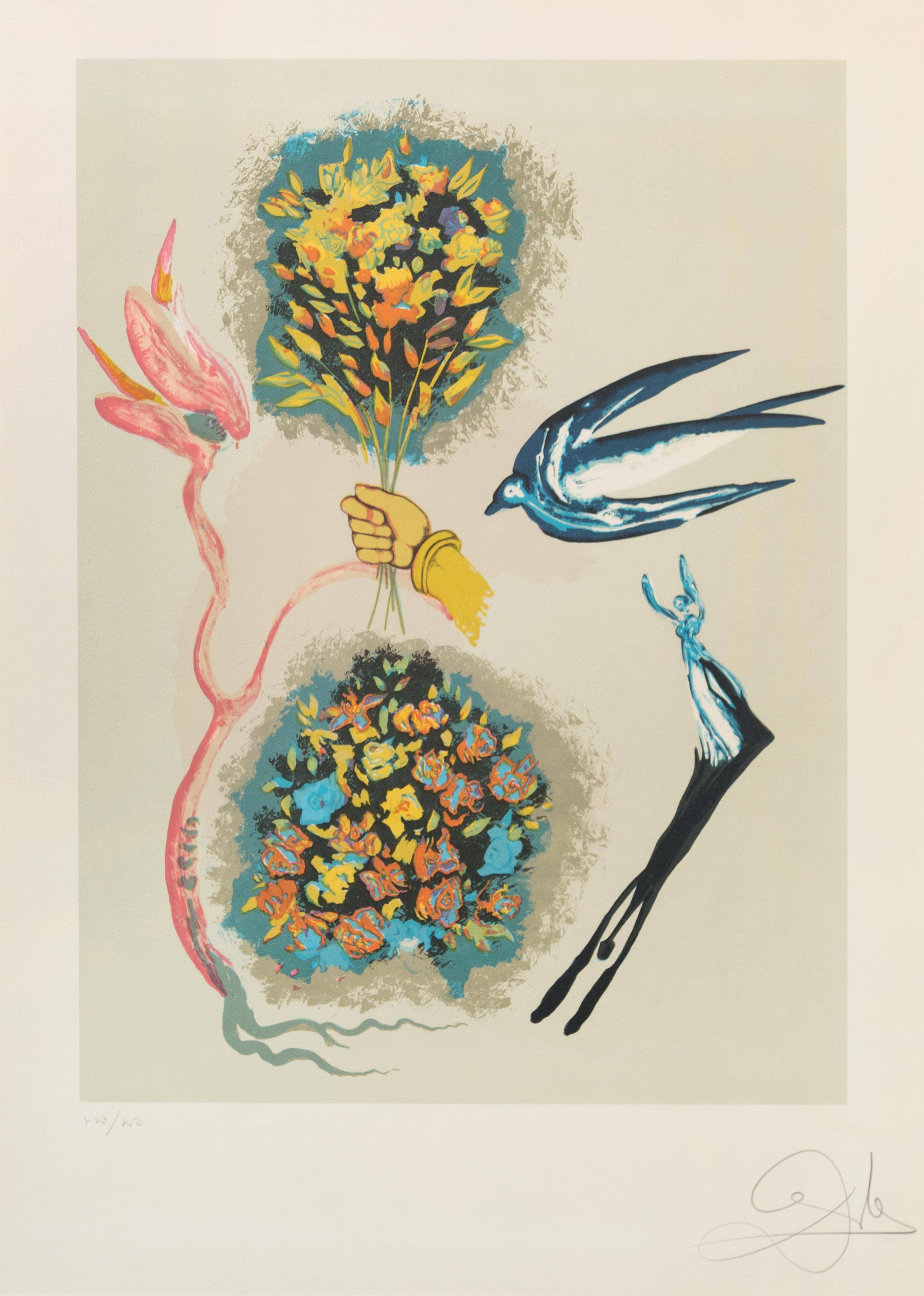 Salvador Dali, (Spanish, 1904-1989), Apparition of the Rose (from Magic Butterfly & the Dream)