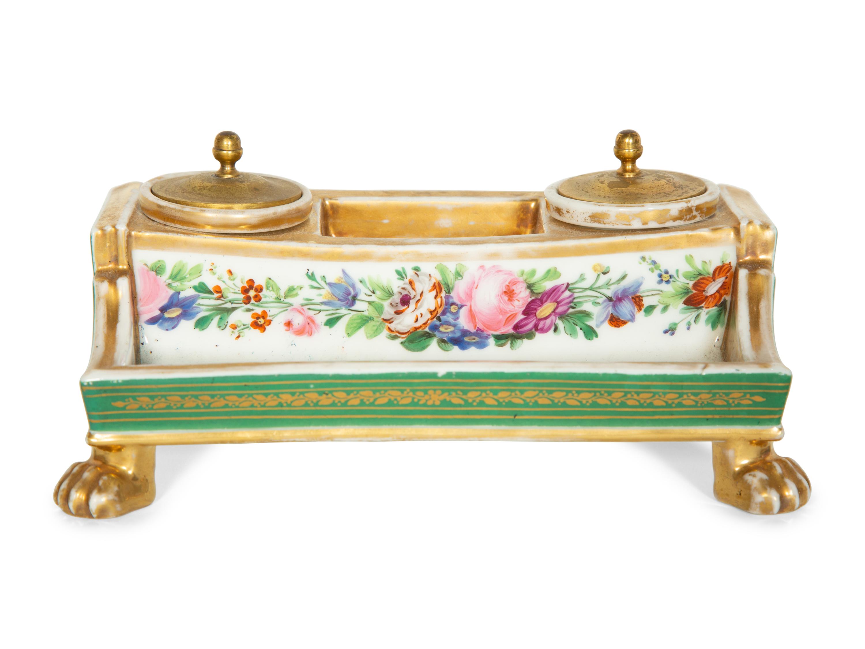 Three Paris Porcelain Articles, Two by Jacob Petit