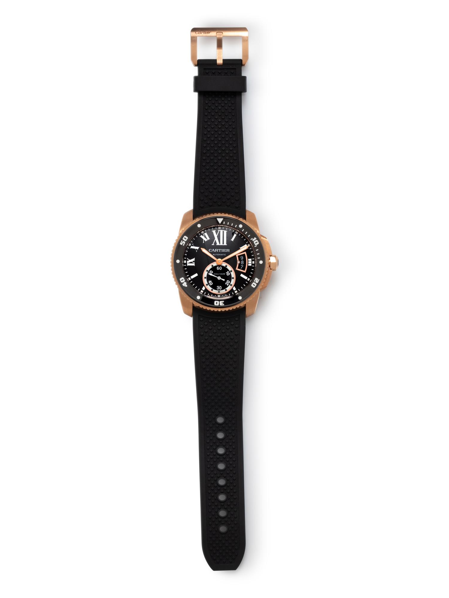 CARTIER, 18K YELLOW GOLD 'CALIBRE DE CARTIER' WATCH