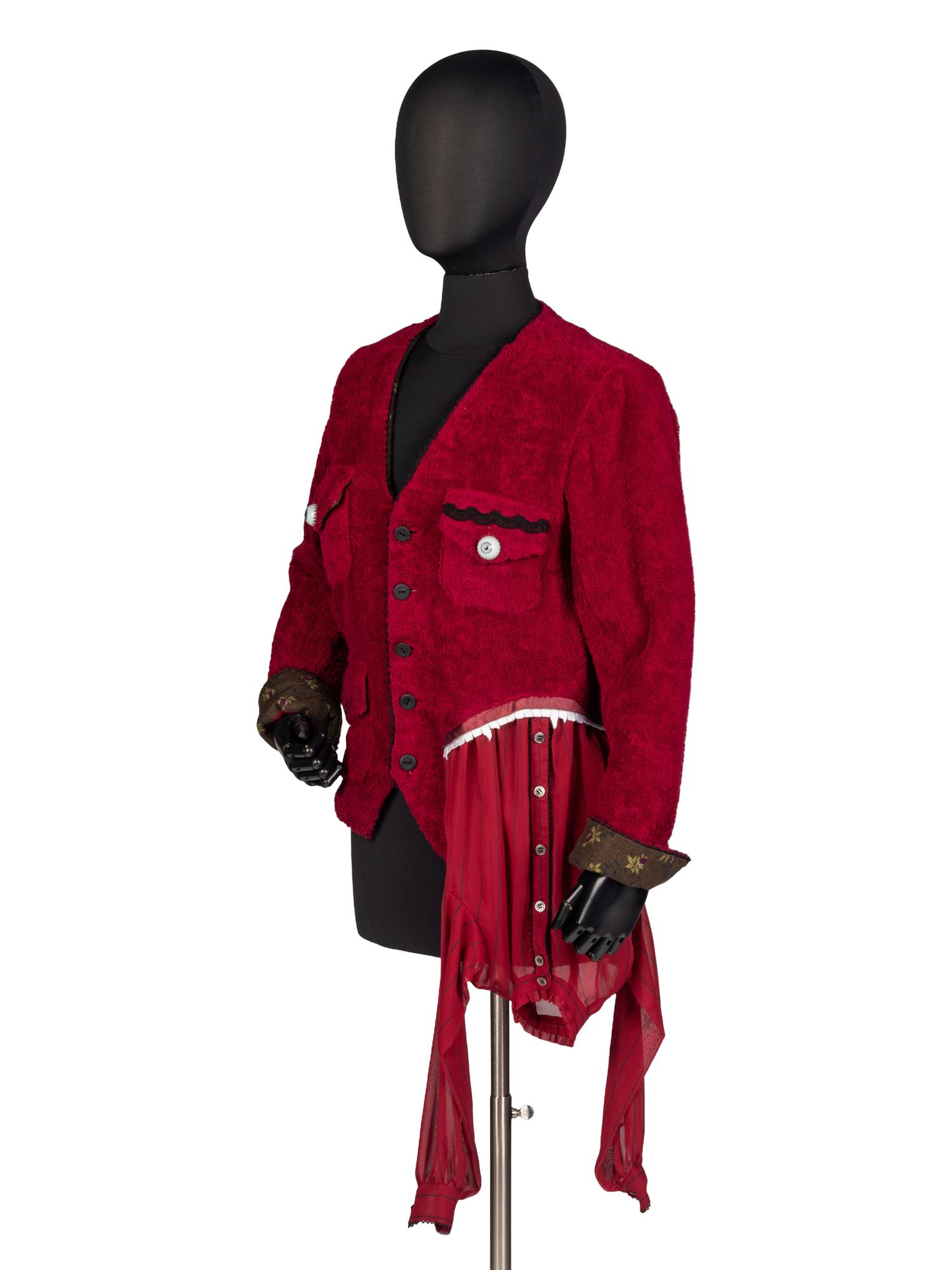 Undercover Red Terry Cloth "Monster" Jacket