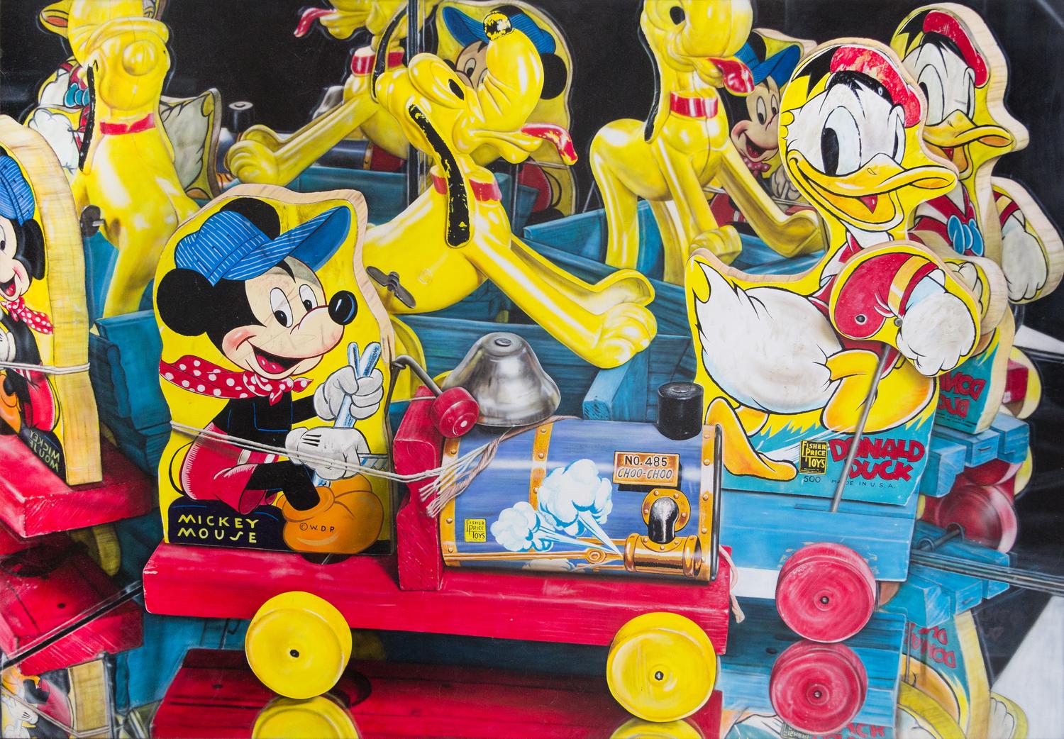 Cesar Santander, (Spanish, b. 1947), Mickey, Donald & Pluto, 1990