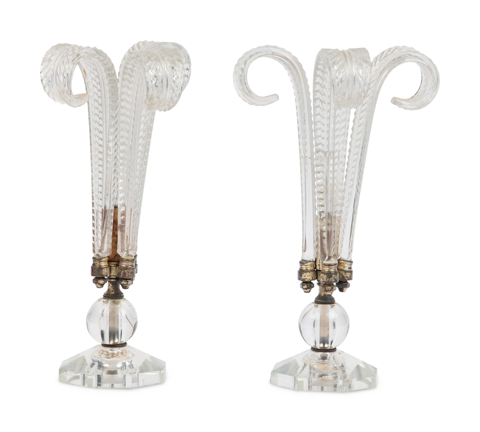 A Pair of Venetian Glass Table Lamps