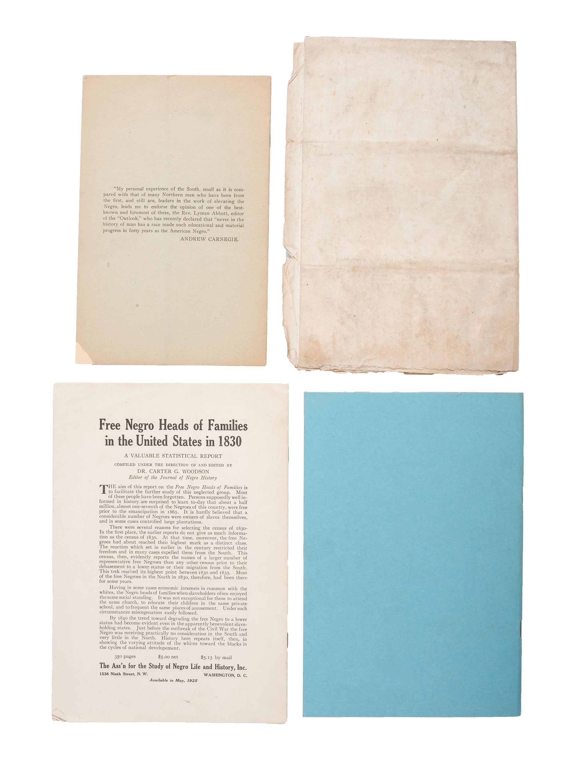 [CIVIL RIGHTS]. A group of 4 pamphlets, including: WASHINGTON, Booker T. (1856-1915). The Negro and the "Solid South."