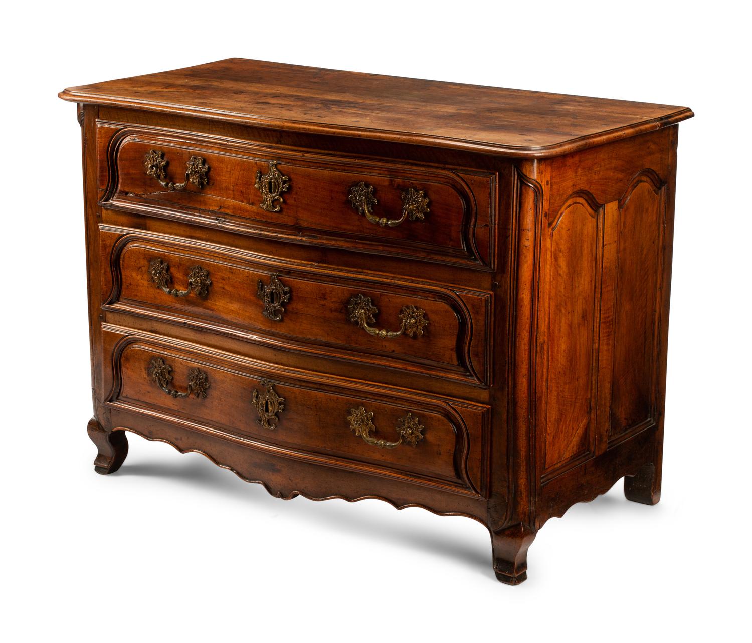 A French Provincial Walnut Chest of Drawers