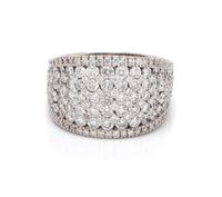 An 18 Karat White Gold and Diamond Ring, 16.30 dwts.