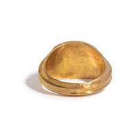 A Roman Gold and Citrine Finger Ring with Pysche and Eros