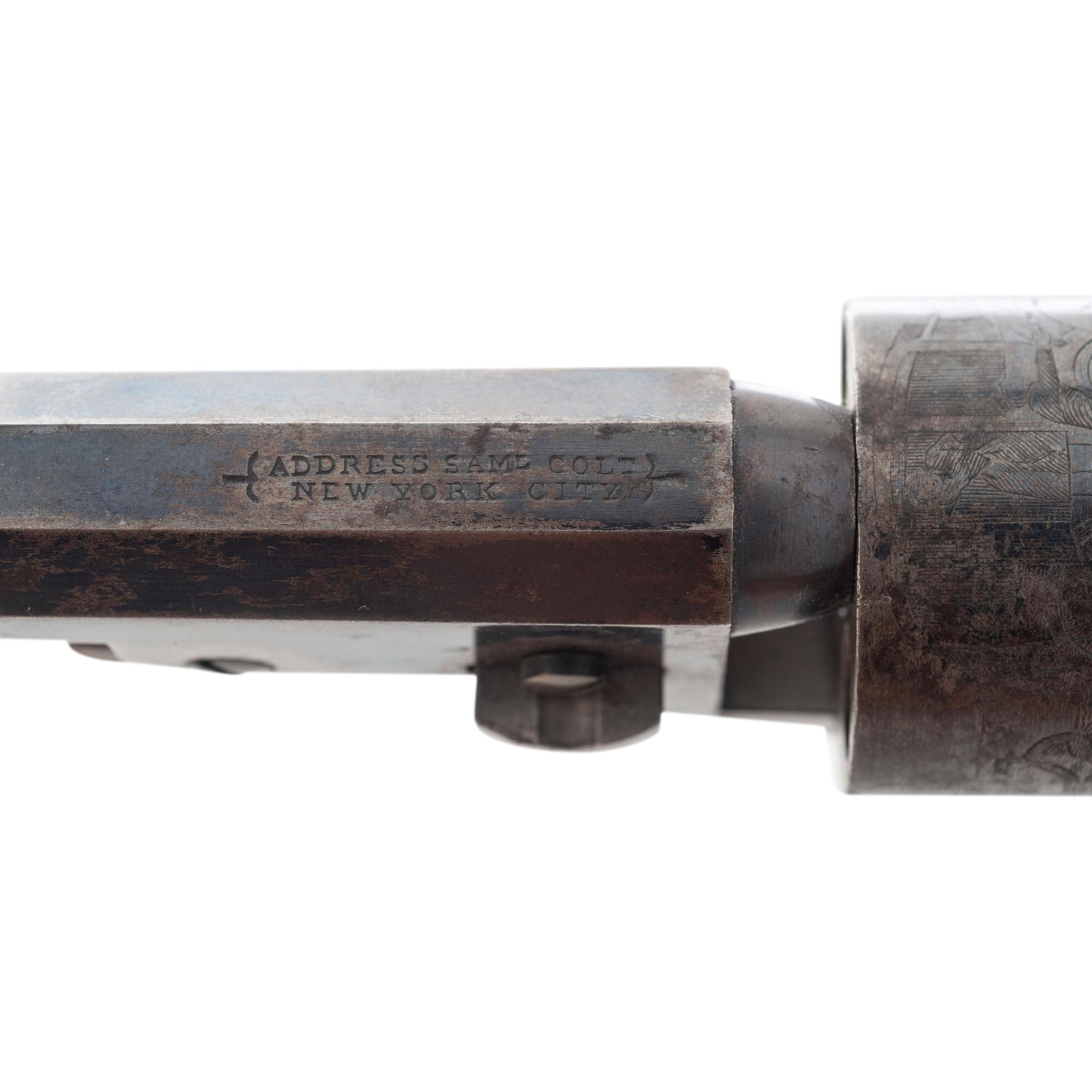 Inscribed Colt Model 1849 Pocket Revolver of Lt. Sprague S. Hill - 57th PA Infantry - Wounded at Gettysburg
