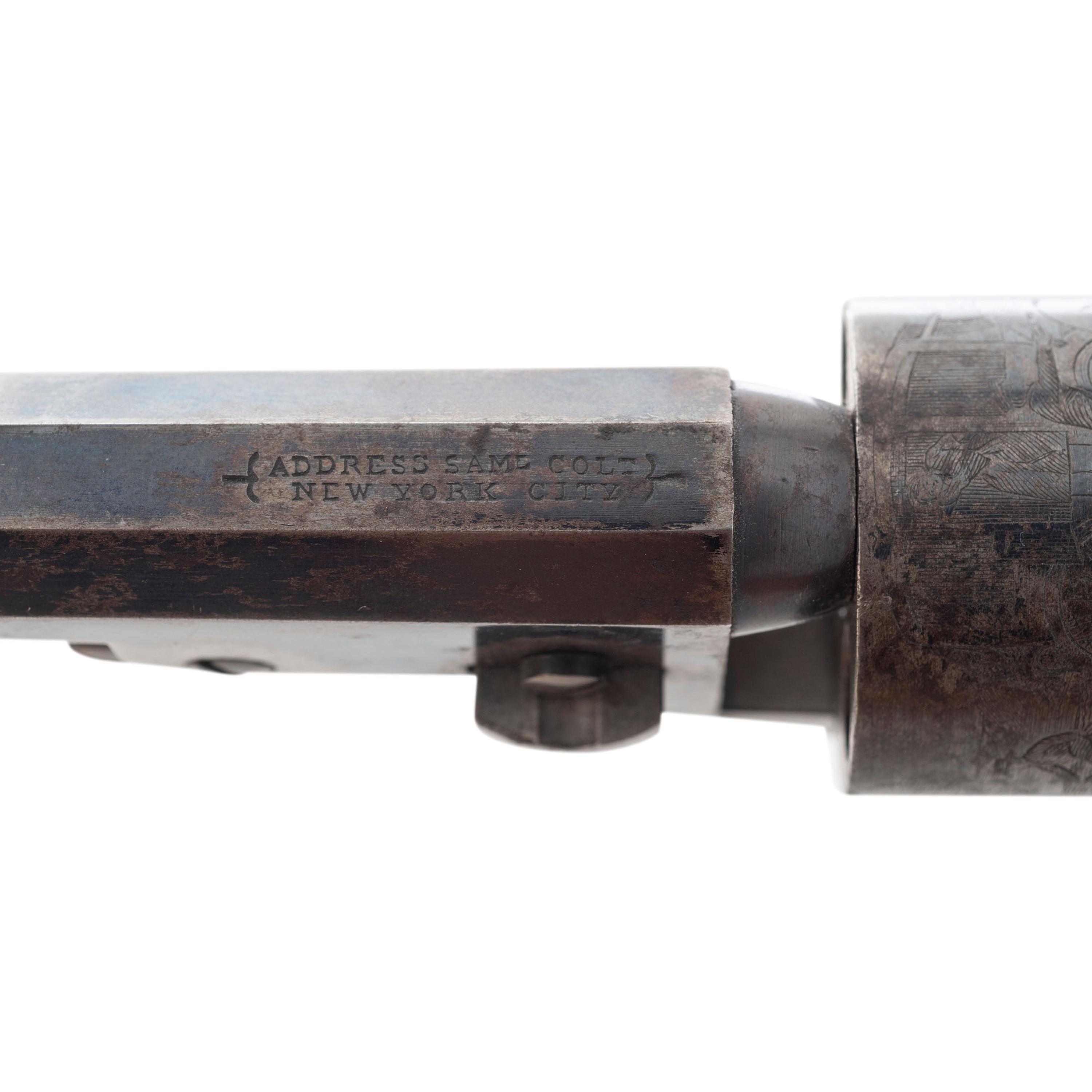 Inscribed Colt Model 1849 Pocket Revolver of Lt. Sprague S. Hill - 57th PA Infantry - Wounded at Gettysburg