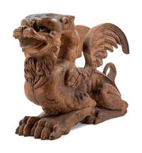 A Continental Carved Griffin
