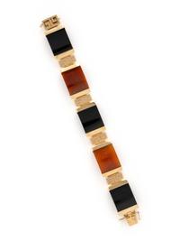 YELLOW GOLD AND HARDSTONE BRACELET