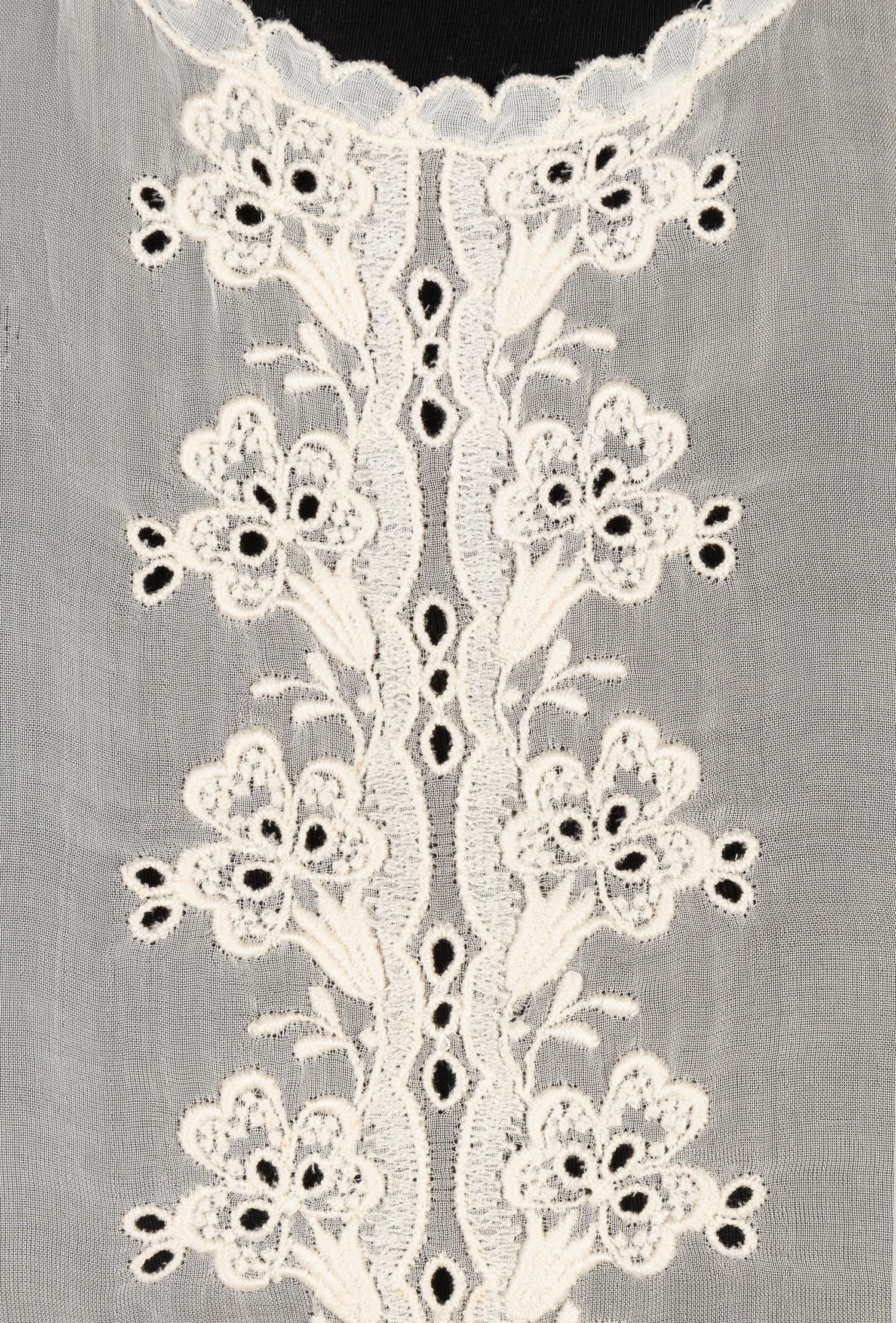 Collection of Four Sleeves, One Shawl, and One Dickey, 1840-90