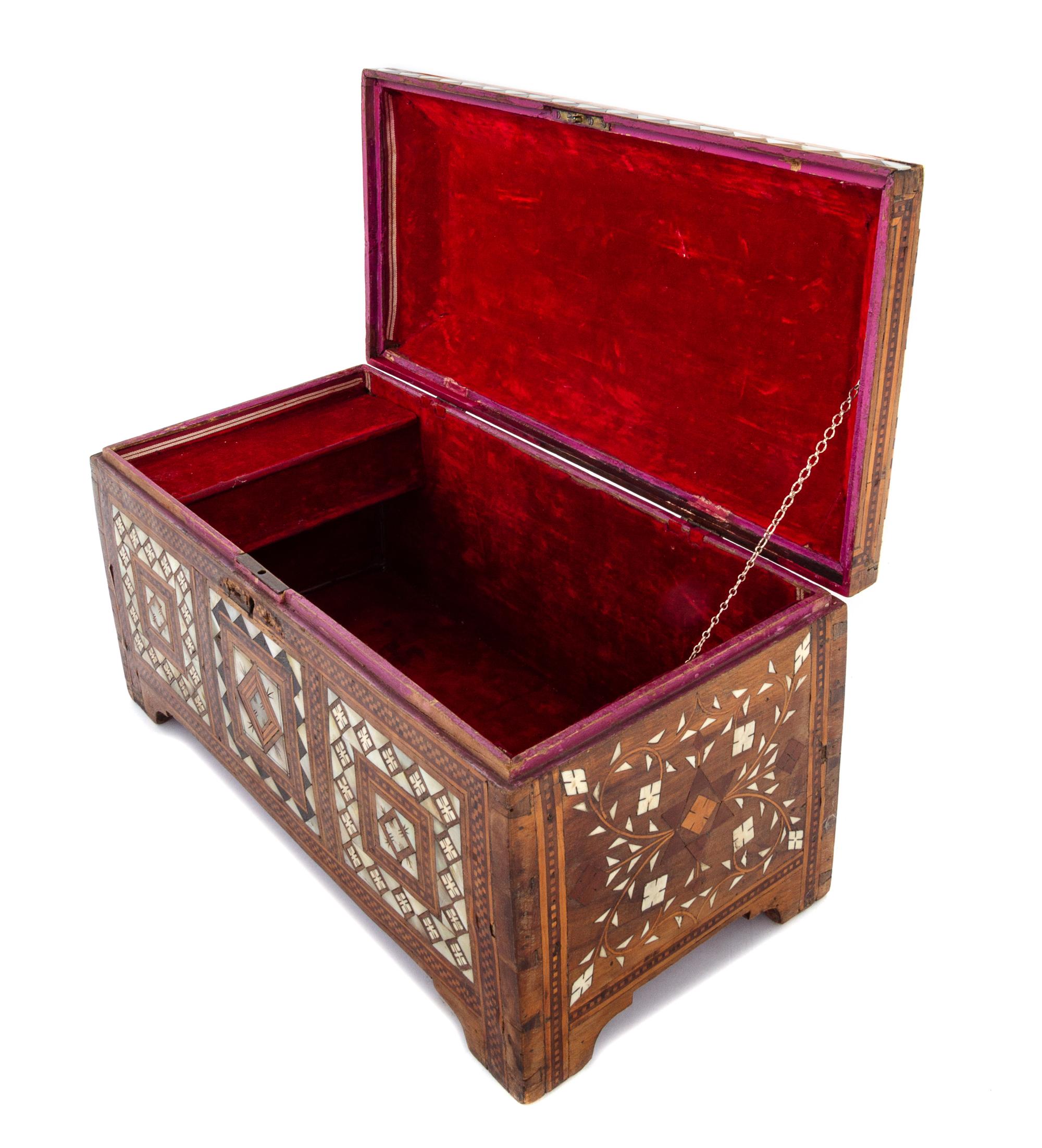 An Ottoman Mother-of-Pearl Inlaid Calligrapher's Chest