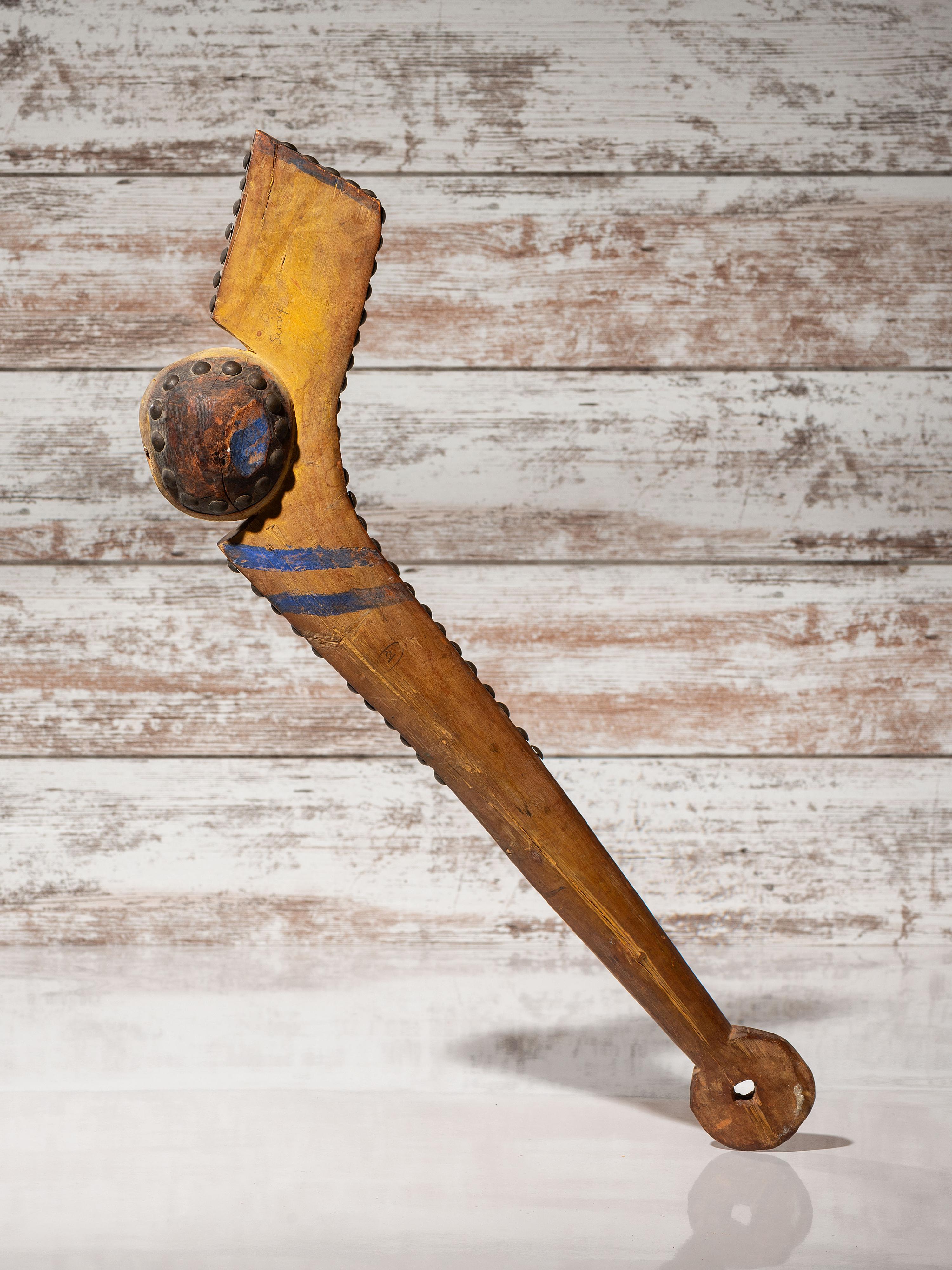 Eastern Plains Painted and Tacked Gunstock Ball Club