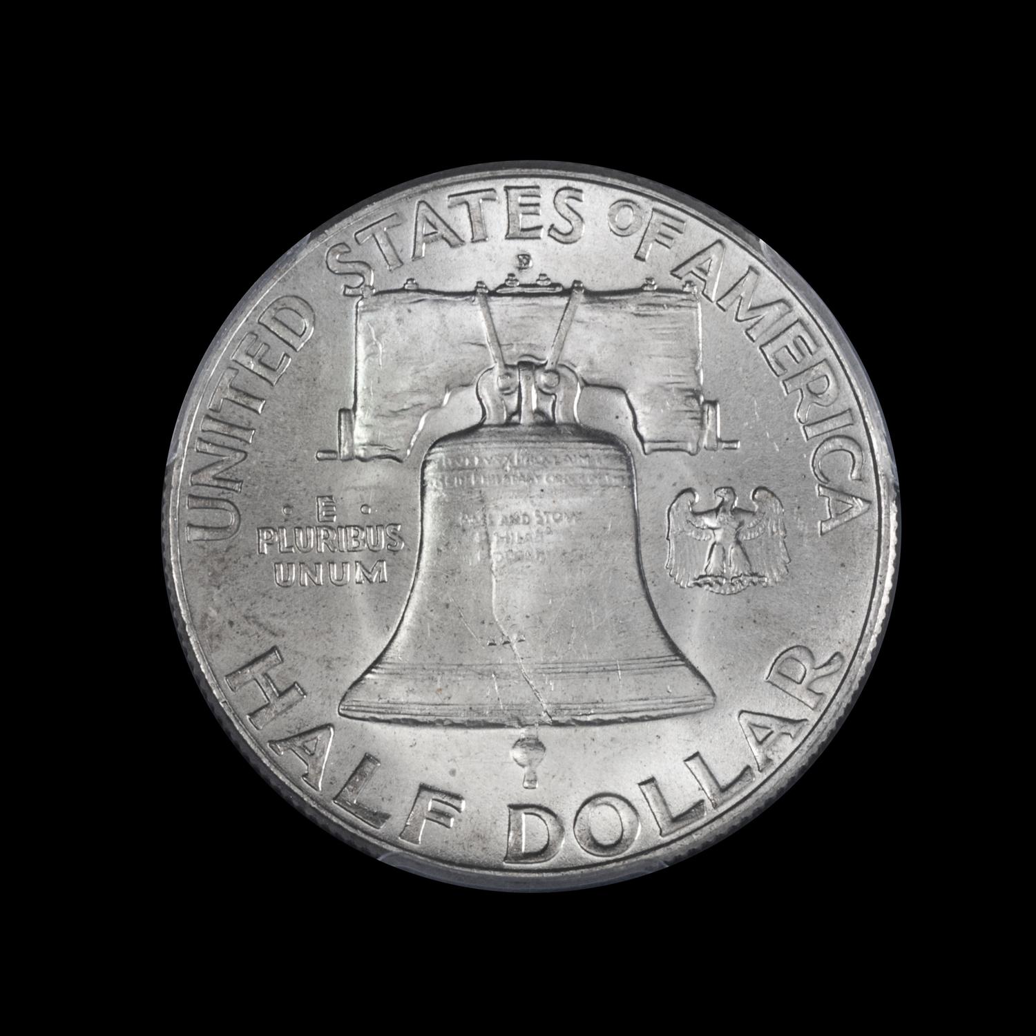 A United States 1951-D Benjamin Franklin 50c Coin — PCGS Graded MS63 FBL