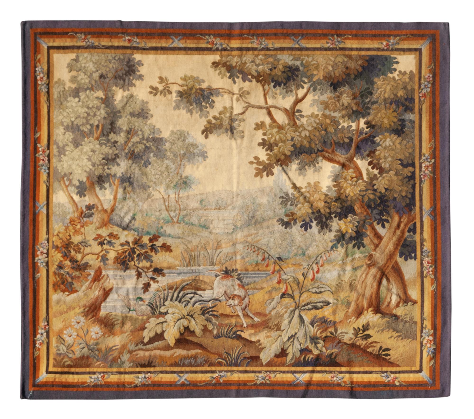 A Continental Wool Tapestry 5 feet 2 inches x 5 feet 9 inches. — 18TH/19TH CENTURY