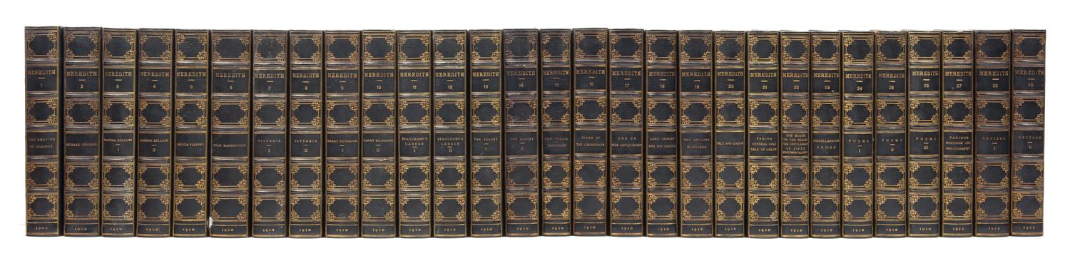 MEREDITH, George (1828-1909). Works. New York: Charles Scribner's Sons, 1909-1912. 29 volumes.