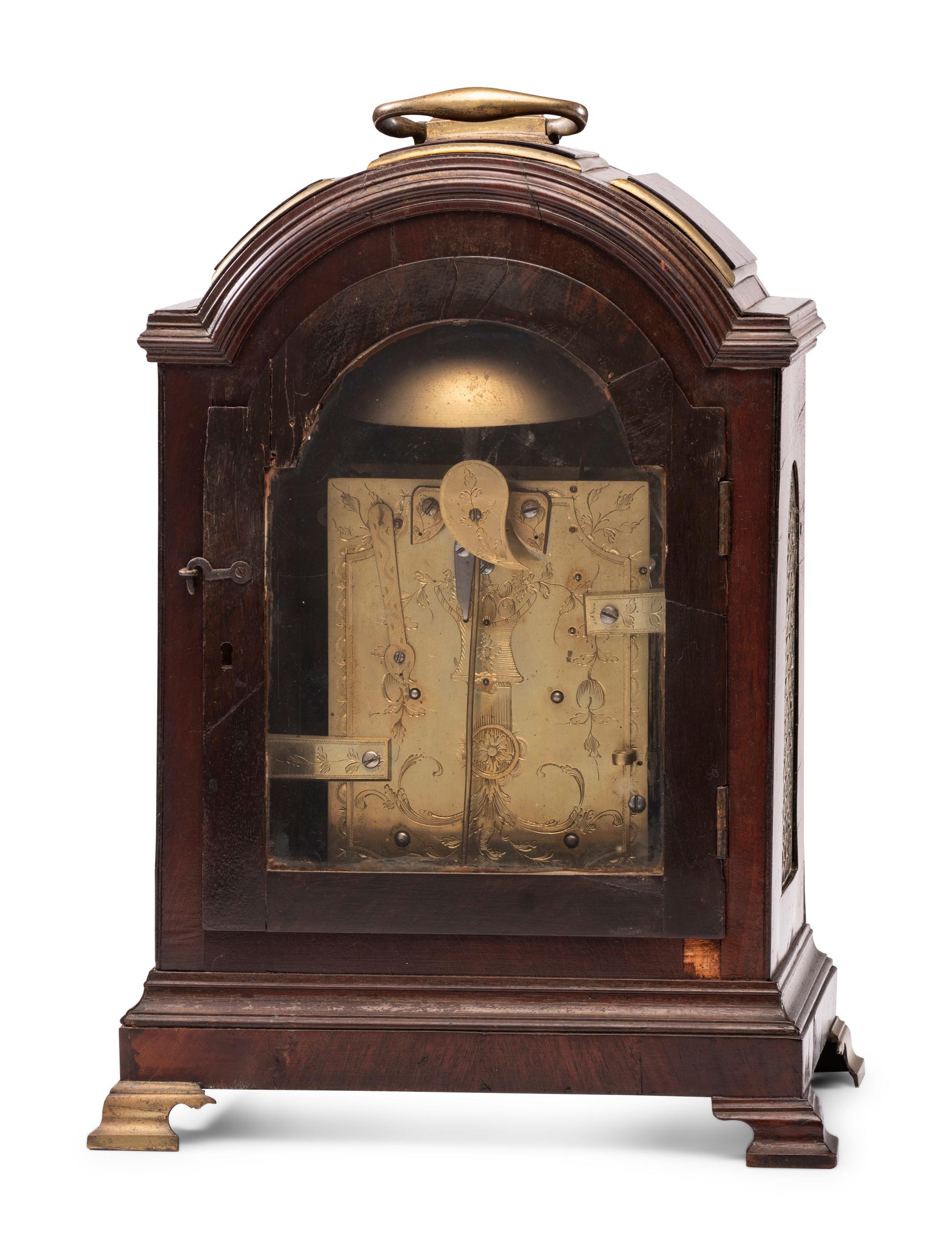 A George III Brass Mounted Mahogany Bracket Clock
