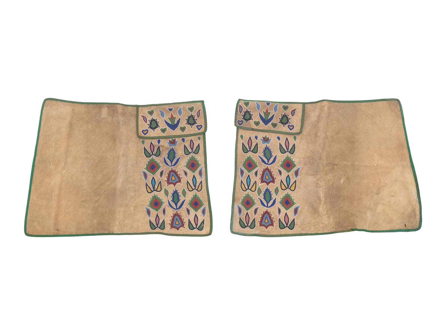 Crow Beaded Hide Leggings
