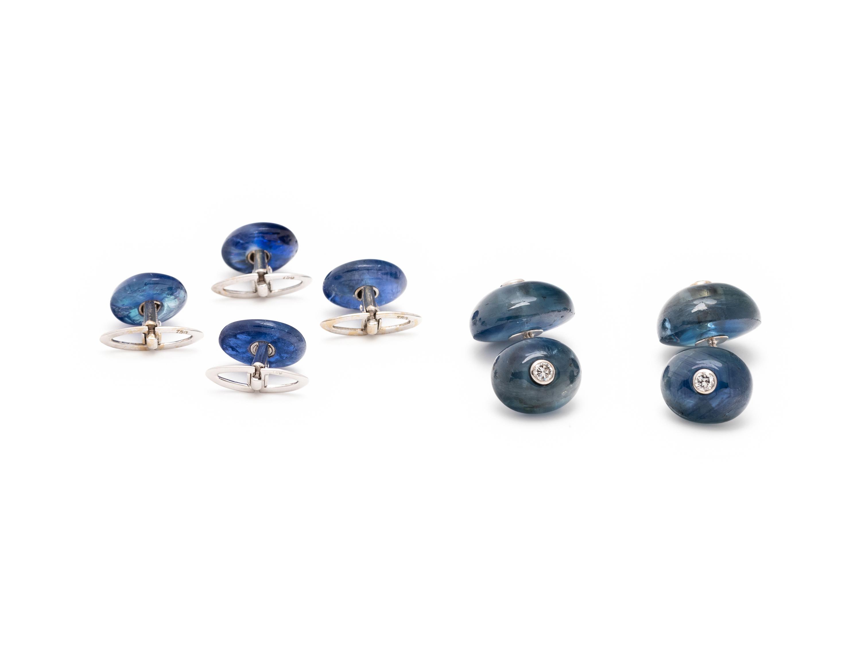 VERDURA, SAPPHIRE AND DIAMOND DRESS SET