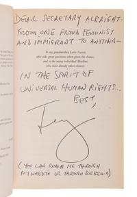 RELIGION A group of 3 FIRST EDITIONS INSCRIBED TO SECRETARY ALBRIGHT: