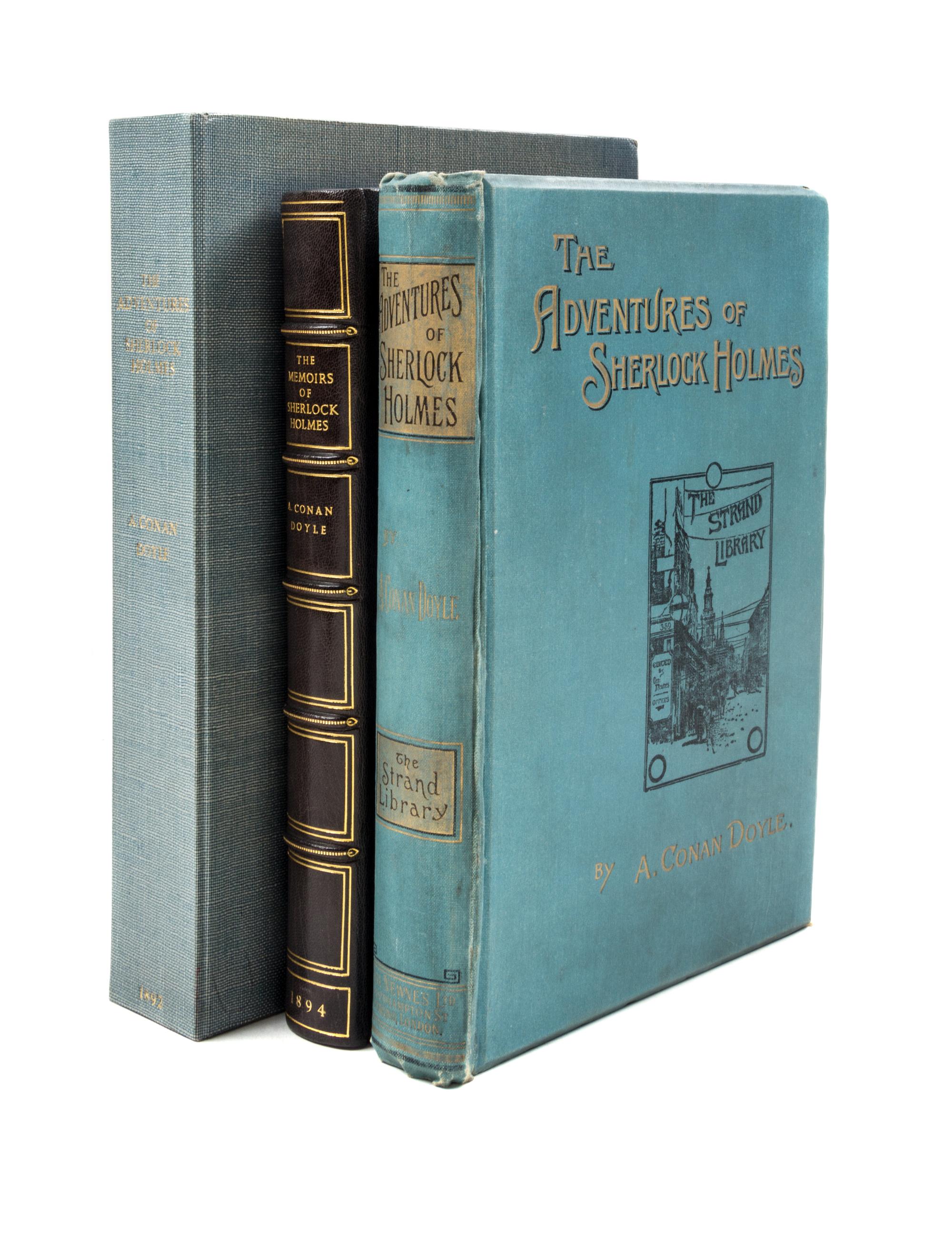 DOYLE, ARTHUR CONAN, SIR. The Adventures of Sherlock Holmes. London, 1892. [with] The Memoirs. London, 1894 (2 vols.)