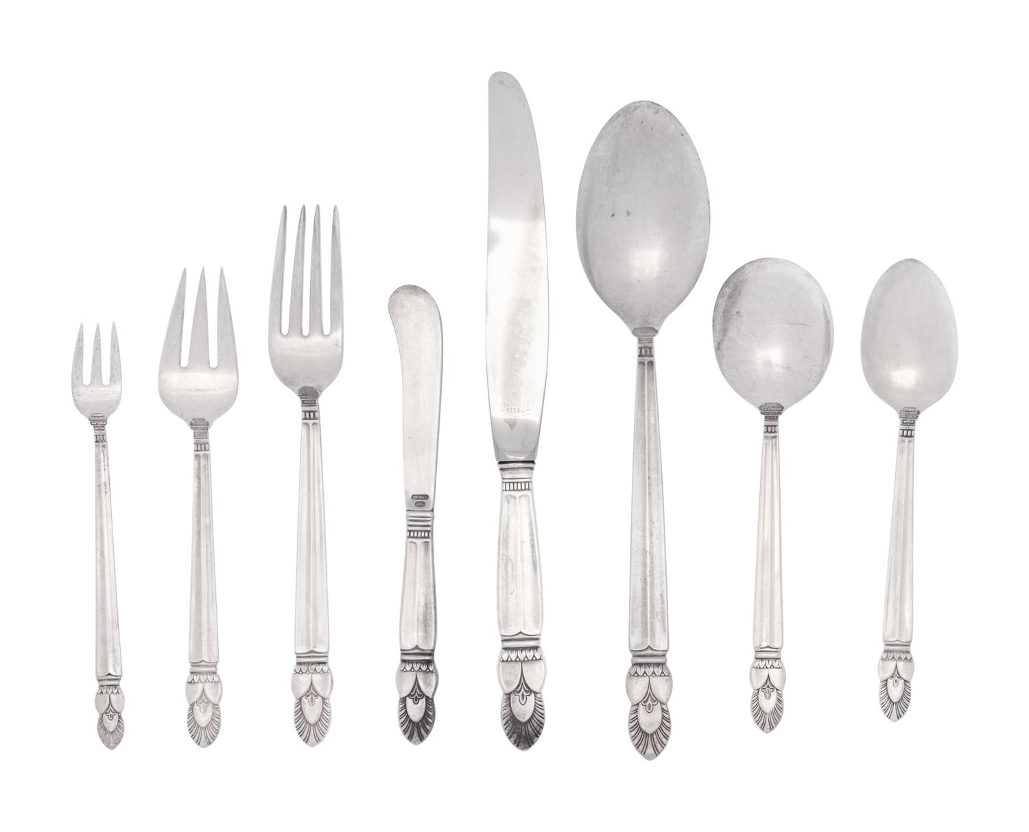 An American Silver Flatware Service