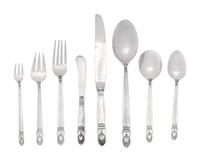 An American Silver Flatware Service
