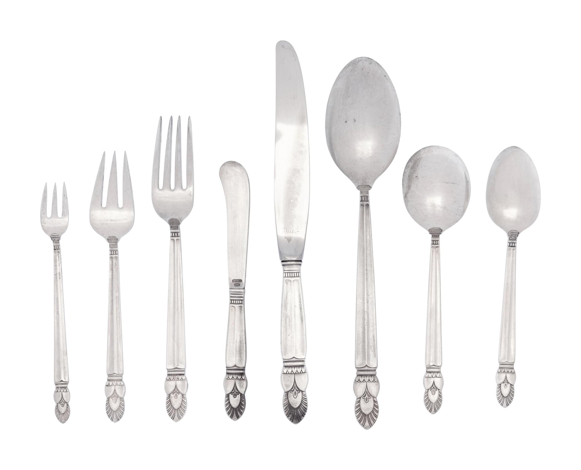 An American Silver Flatware Service