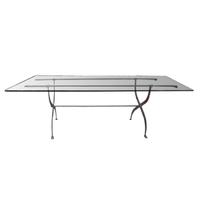 A Wrought Iron and Glass Table 86.5" W x 43" D x 31" H — Italy, Circa 1810
