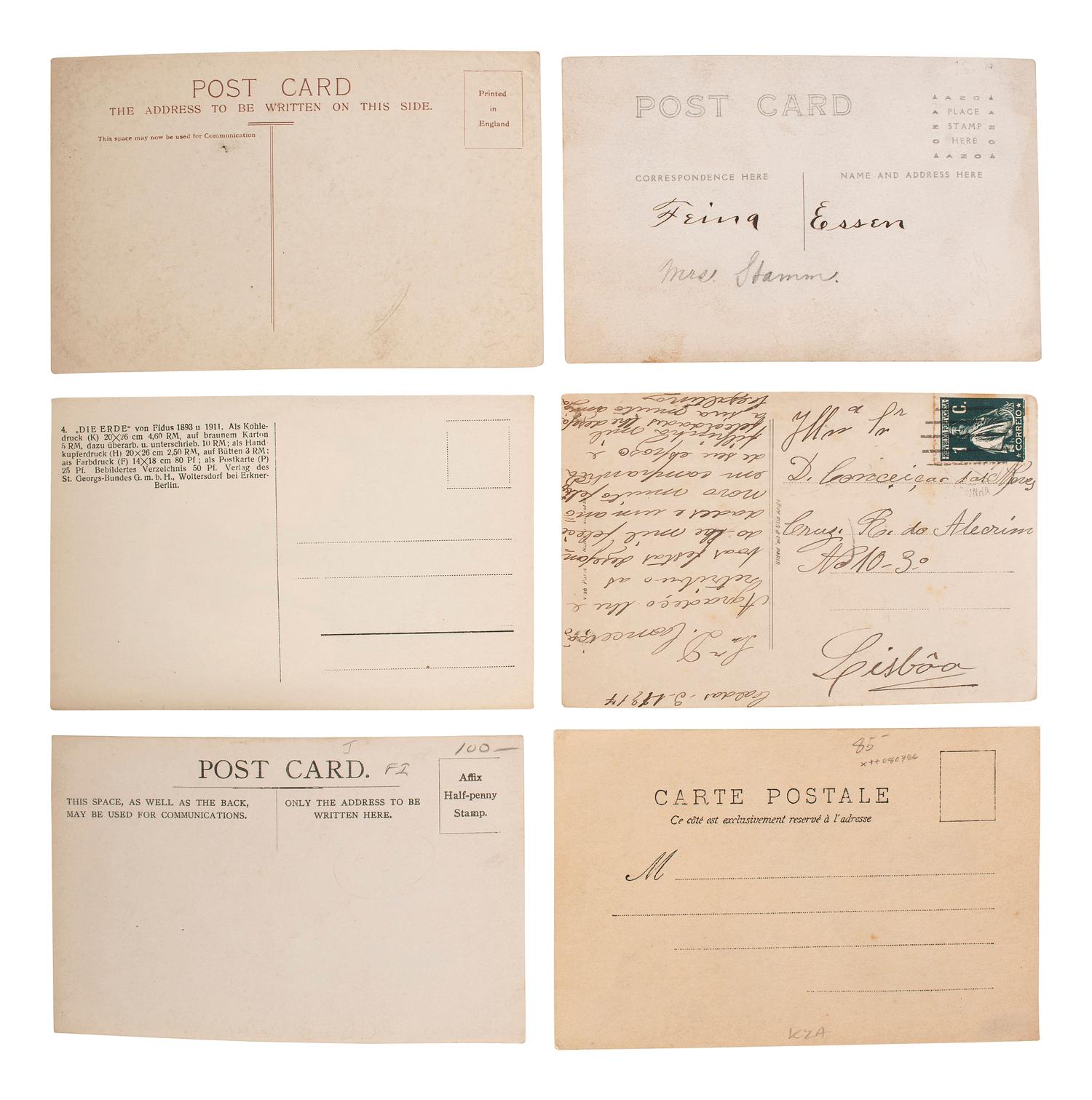 [EARLY PHOTOGRAPHY]. A group of 56 real photo postcards of performers and curious scenes and subjects from the United States and abroad, including: