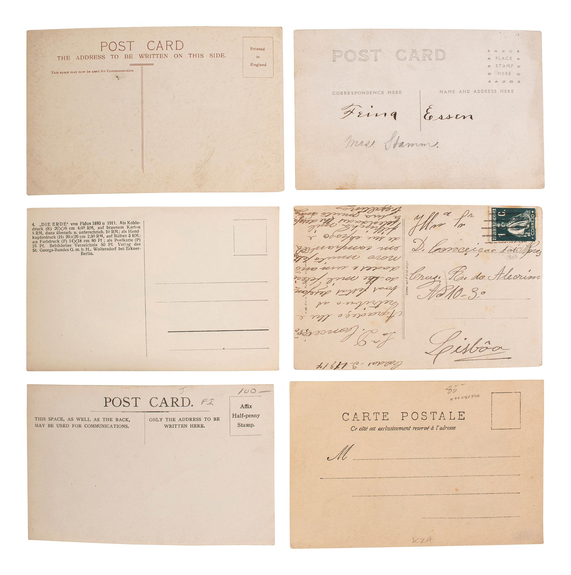 [EARLY PHOTOGRAPHY]. A group of 56 real photo postcards of performers and curious scenes and subjects from the United States and abroad, including:
