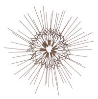Attributed to Curtis Jere, USA, c.1980, a starburst metal wall sculpture