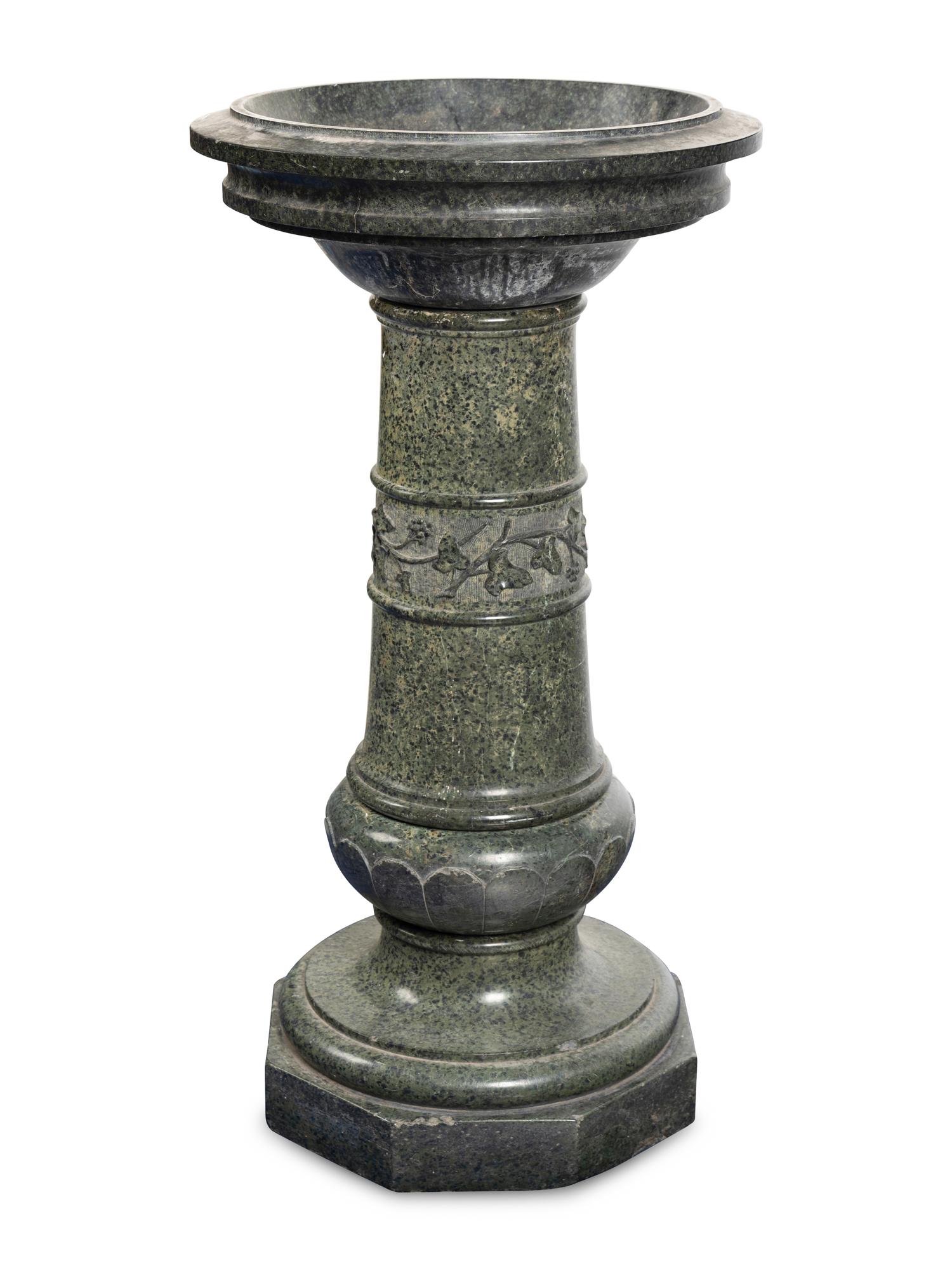 A Continental Marble Holy Water Font
