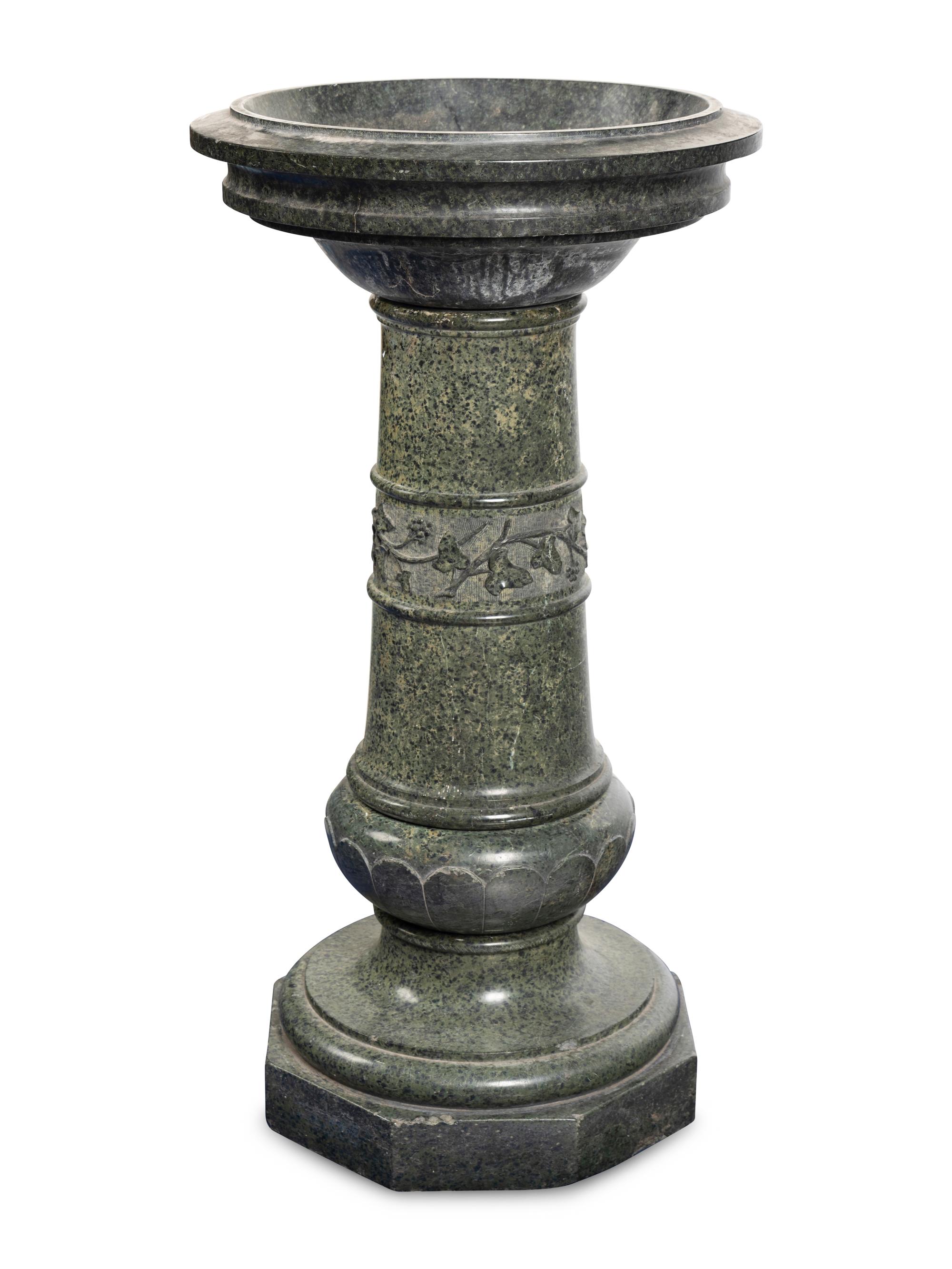 A Continental Marble Holy Water Font