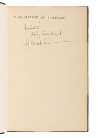 SHAW, George Bernard (1856-1950). Plays Pleasant and Unpleasant . London: Constable & Co Ltd, [1930].