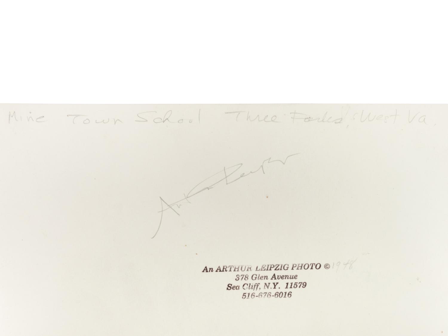 A group of four photographs ( Untitled (sleeping child) , 1950; TWU Rally Downtown , 1947; Three Forks, West Virginia, Mine School (with flag) , 1948; Mine Town School, Three Forks West Virginia (boy walking through gate) , 1948)