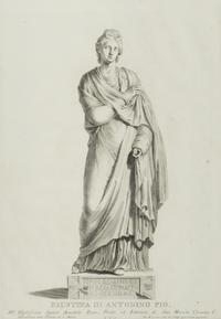 A Set of Four Prints of Antique Statues published by Antonio Maria Zanetti (1706-1778)]. From Delle Antiche Statue Greche e Romane che nell'Antisala della Libreria di San Marco, Venice,1740-1743 sight: 16 x 11 1/4 inches. framed: 25 3/4 x 21 inches.