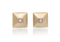 A Pair of 18 Karat White Gold and Diamond Cufflinks, Chimento, 7.10 dwts.