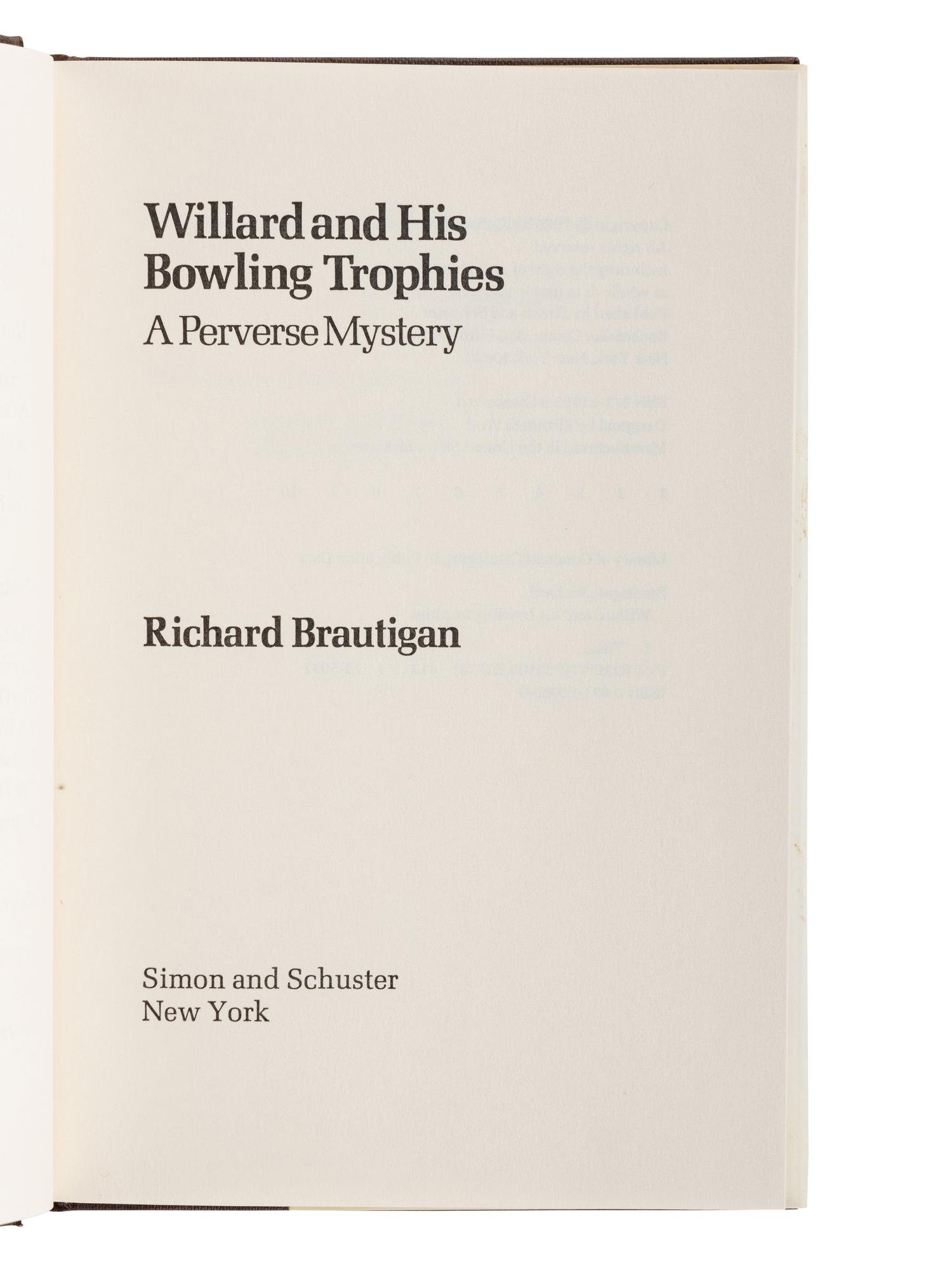 BRAUTIGAN, Richard (1935-1984). A group of 6 works by Brautigan, ALL FIRST EDITIONS, comprising: