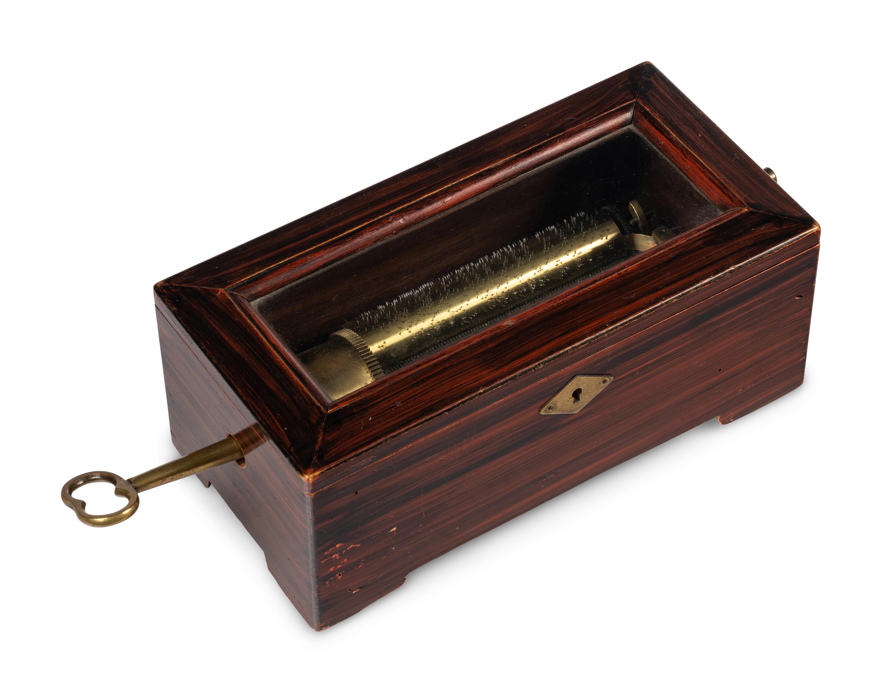 An Austro-Hungarian Keywind Glass Top Music Box