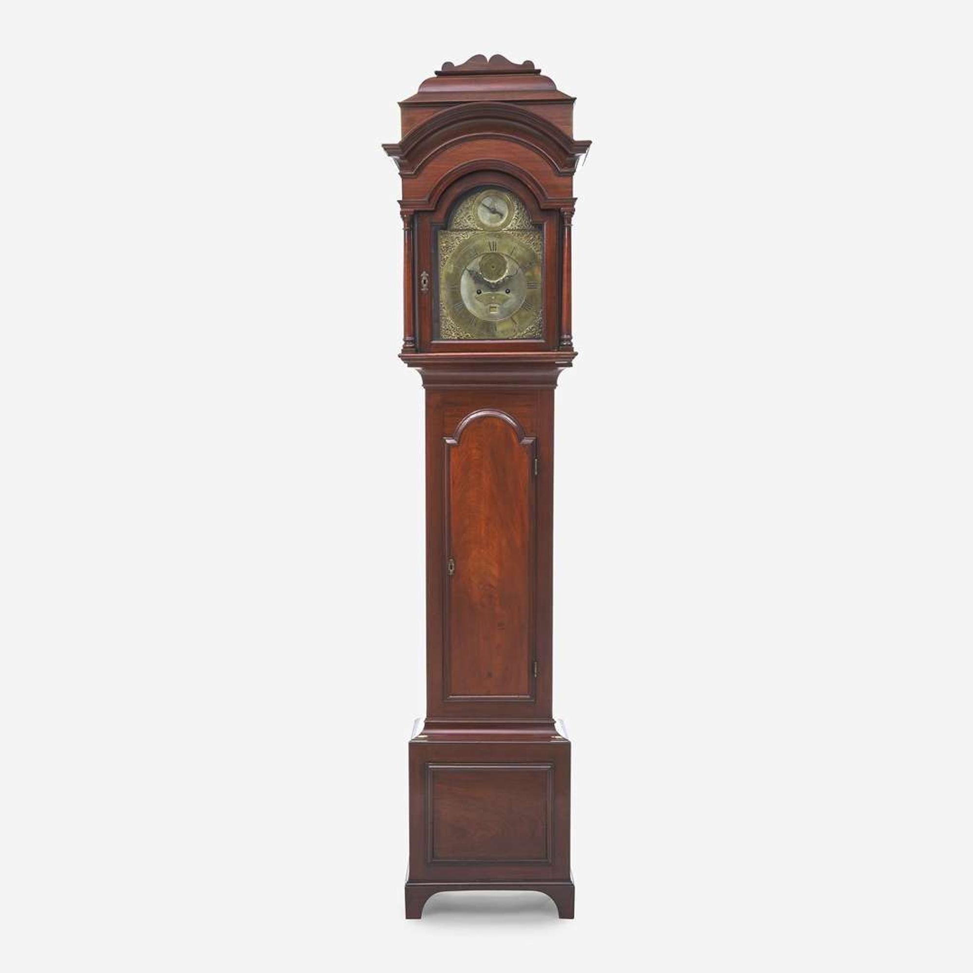 A Chippendale carved mahogany tall case clock Works by Thomas Pearsall (1744-1825), New York, circa 1760