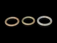 Ten Chinese Hardstone Bangles