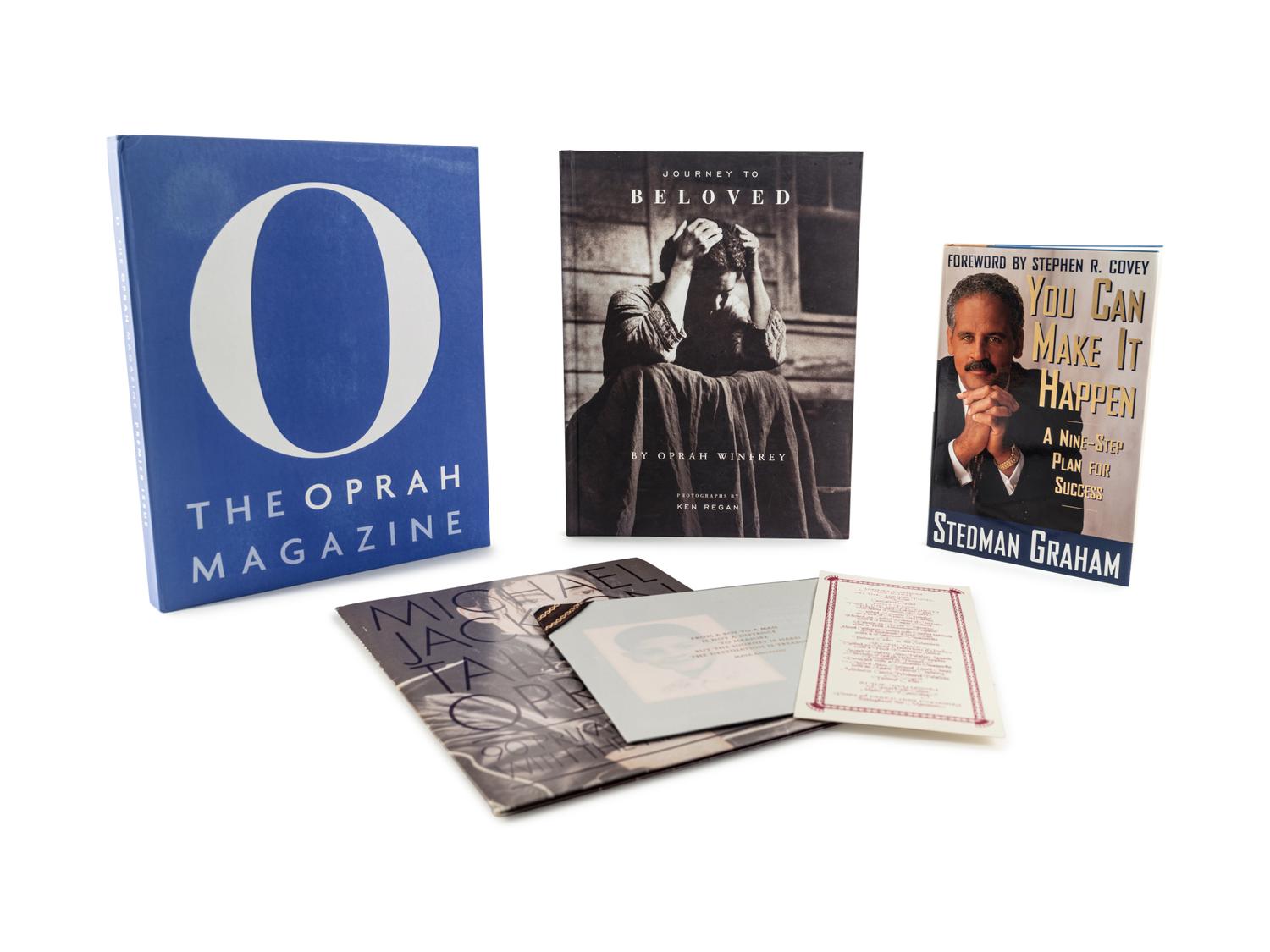 (Celebrity Memorabilia) WINFREY, Oprah (b. 1954). A group of 4 pieces of ephemera relating to Oprah Winfrey, comprising: